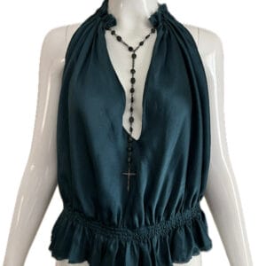 Alexander Mcqueen vintage 2003 'Irere' silk rosary top   SOLD