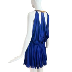 Alexander Mcqueen Jeweled Cobalt Mini Dress Size 38